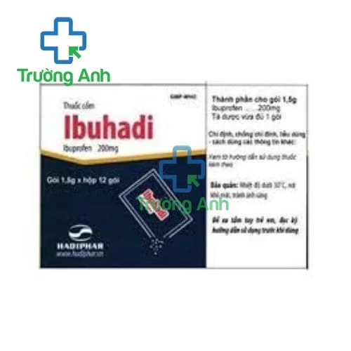 Ibuhadi 200mg (cốm uống) - Thuốc giảm đau, hạ sốt của Hadiphar